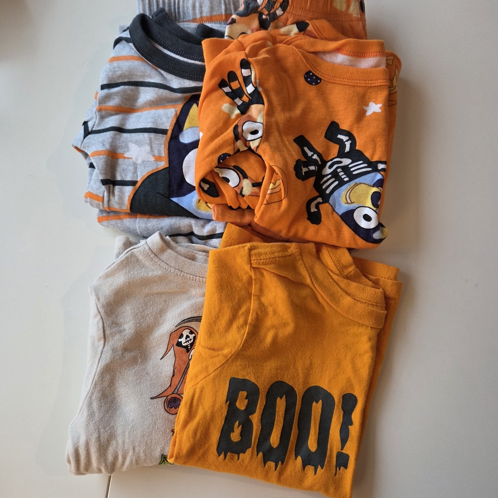 Bluey - Spooky Kids Halloween Set - Orange and Gray- 3T